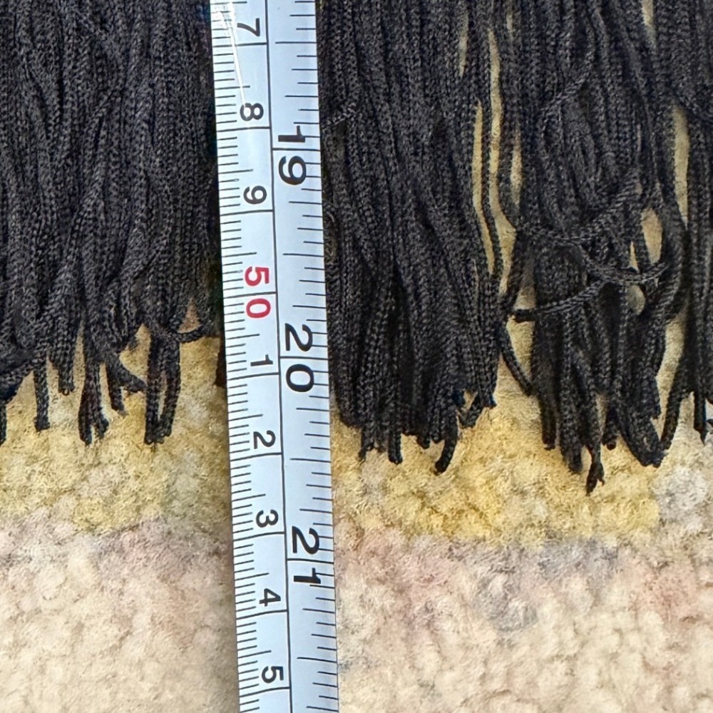 Y2K Velour Burnout Fringe Hem Tank Top Womens S Boho Festival Indie Sleaze USA - Picture 8 of 9